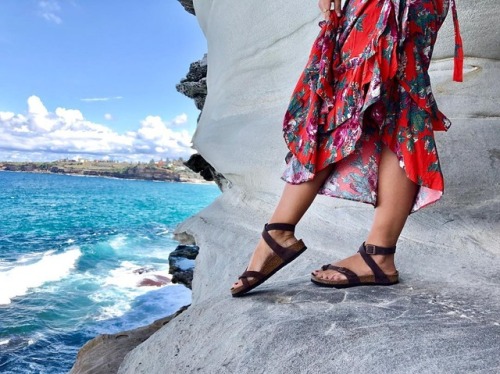 Sandals by the sea.