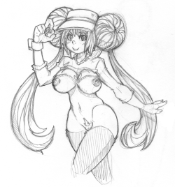 Pugy-Art:  Rosa (Mei) In Pokemon Black/White 2. Those Buns Are Too Cute. &Amp;Lt;3