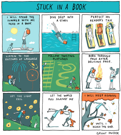 incidentalcomics: Stuck in a Book Happy Summer Reading! Posters are available at my shop. Check out 