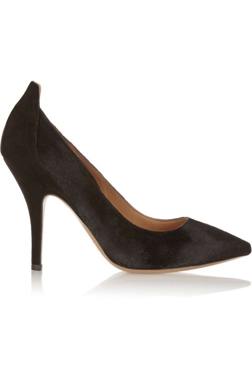 High Heels Blog Pippa calf hair and suede pumps via Tumblr