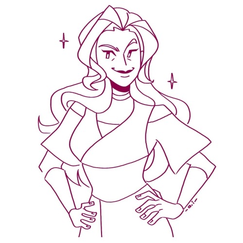 The Lovely Doodle I Commissioned From @abinitioart Of Kya Ii With Her Locks Let Loose!