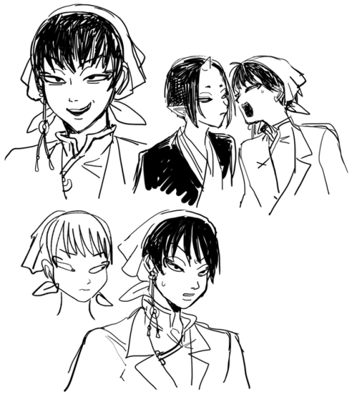 Some Hakutakus I drew recently. My favourite sleazy drunken drug dea- I mean pharmacist!!! 