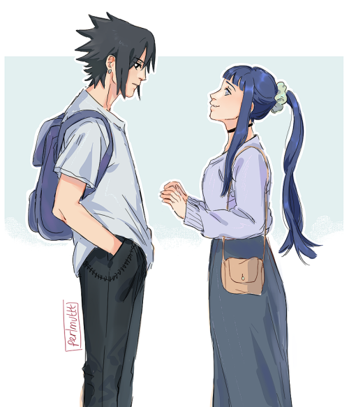 perlmuttt: @sasuhinamonth day 16: modern au. I feel soo bad, that i couldn’t participate more in the