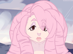 karkatium:  i tried animating a little thing with rose quarts but it was harder than i expected so im not gonna finish it ¯\_(ツ)_/¯ who is she being surprised by? u decide lol 