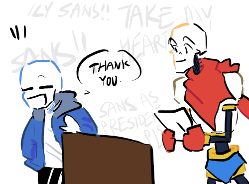 sans and papyrus having a president election