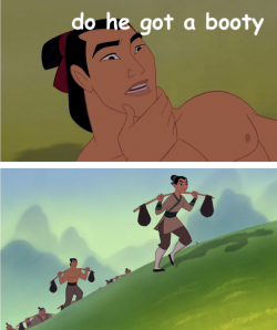 thatfunnyblog:  I think this sums up his role in Mulan quite well         