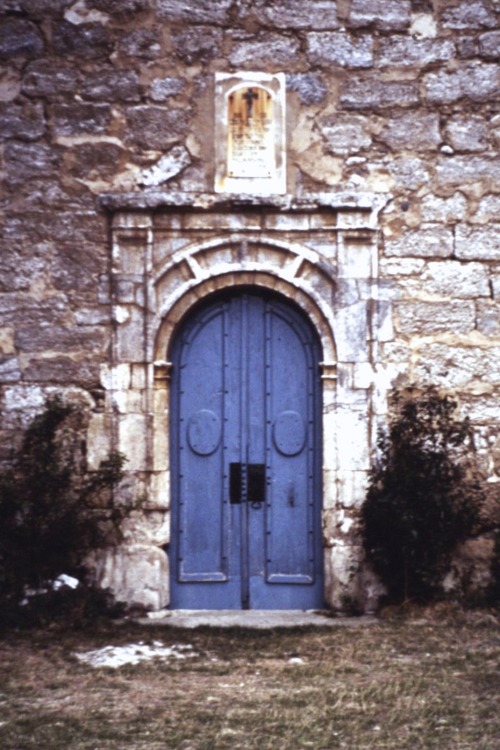 Puerta, Monasterio de Roncesvalles, Navarra, Spain, 1998.Only a few meters from this spot, Roland, h