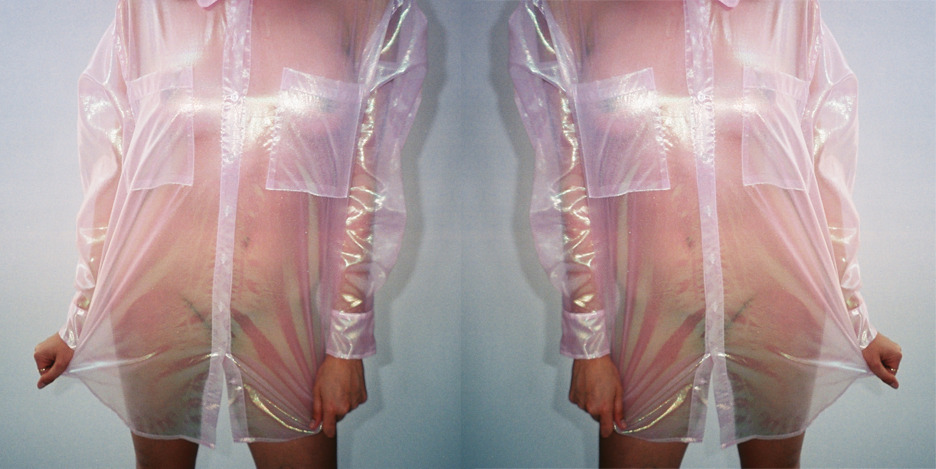 americanapparel:  Laureen wearing the Organdy Oversized Button-Up. Spring 2014.