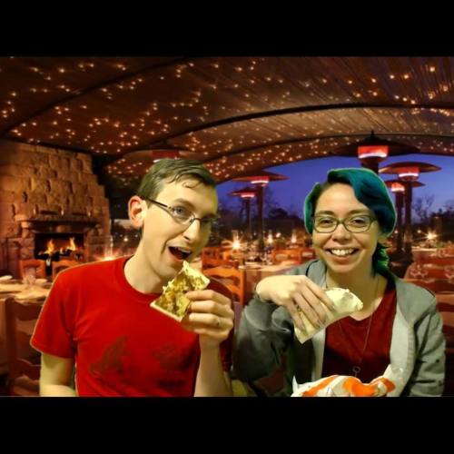 We’re having a super romantic @tacobell Valentine’s Day dinner live at twitch.tv/