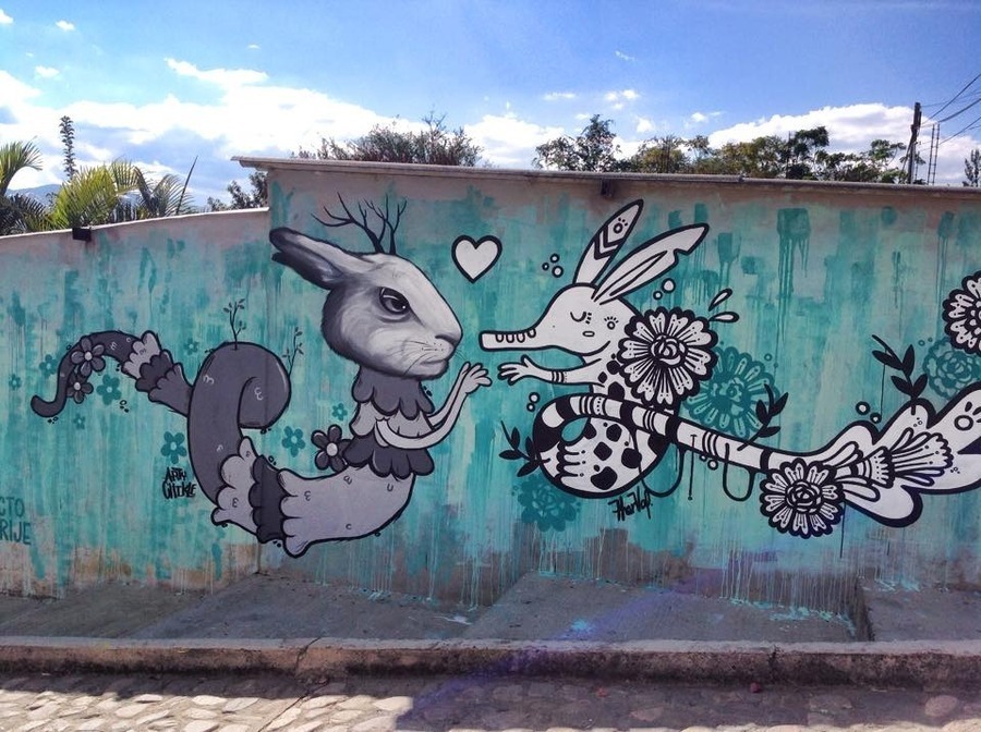 streetartglobal:  More great characters from Arty and Chikle in Brazil. Check out