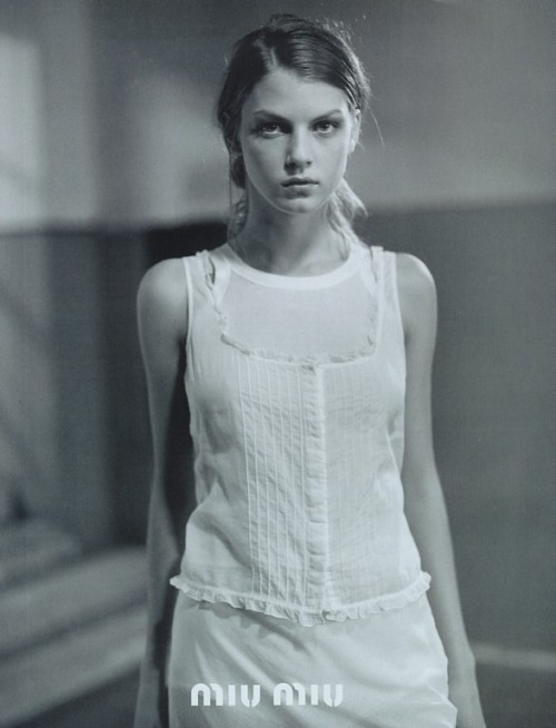 Angela Lindvall by Peter Lindbergh for Miu Miu Spring-Summer 1997