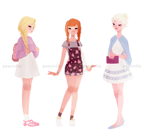 punziella:♡ casual princesses and a queen ♡I’ll add the others some time soon. For now I need to wor