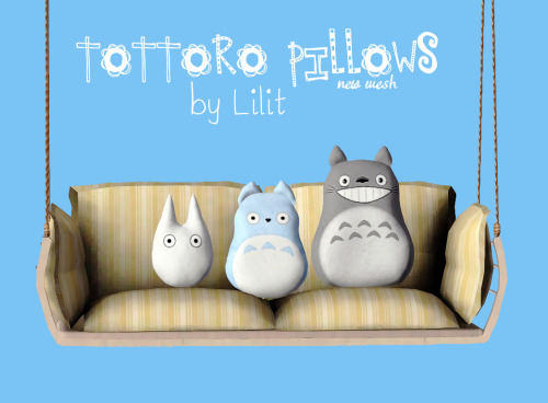 Tottoro pillows by Lilit
price: 5$
category: plants
format: sims3pack
DOWNLOAD