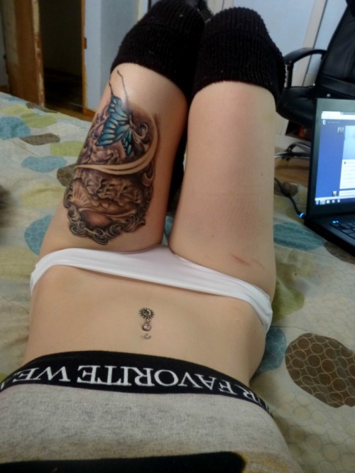 cherrybombkisses:  my thigh tattoo :D   Love the tattoo