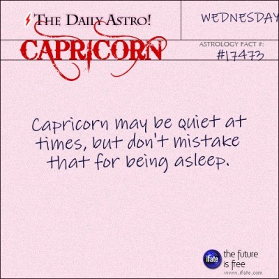 Capricorn 17473: Visit The Daily Astro for more Capricorn facts.
There’s endless amounts of astonishing horoscope and astrology enlightenment at the best astrology site: iFate.com