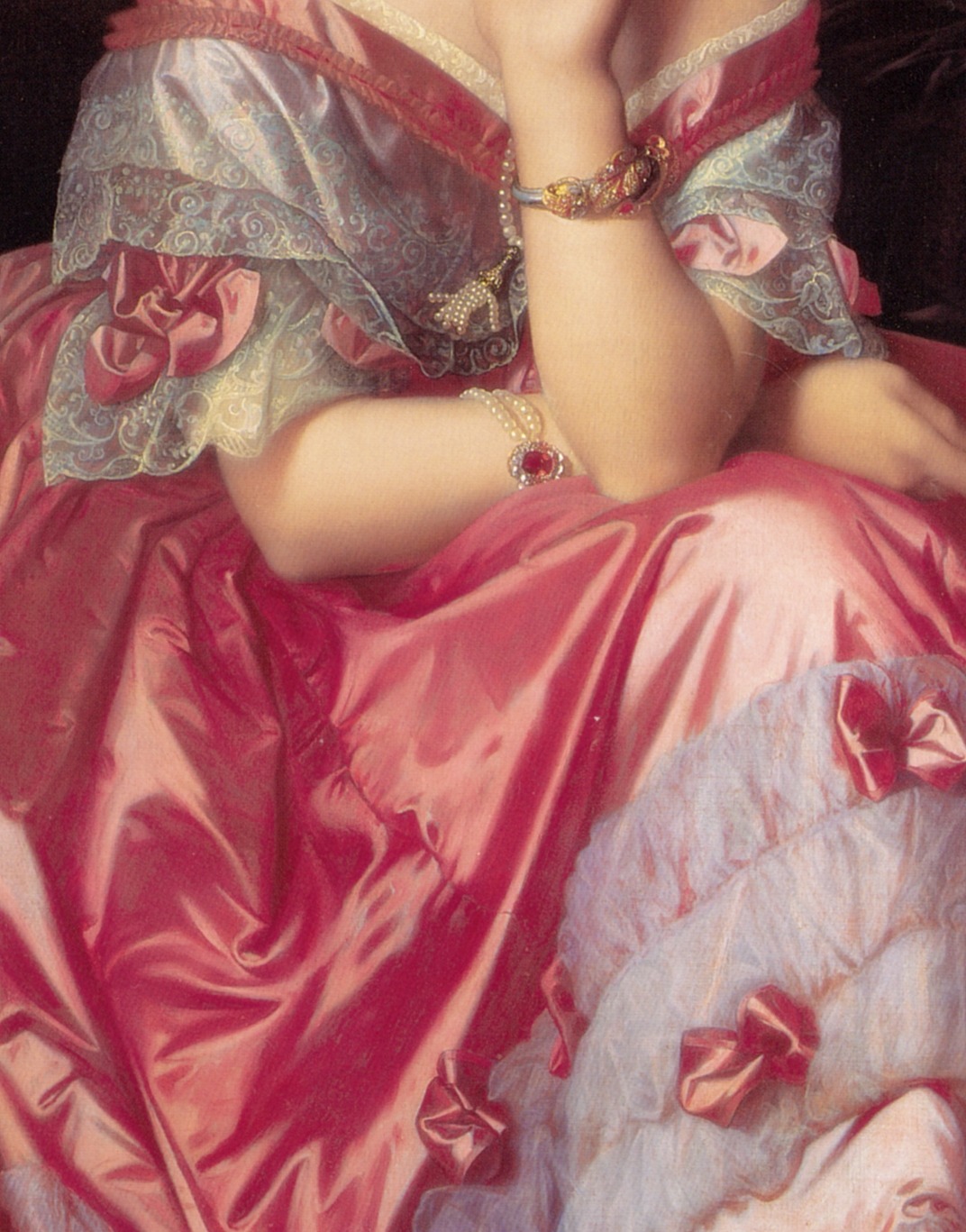 sadnessdollart:  Portrait of the Baronness James de Rothschild (1848) (Detail), by