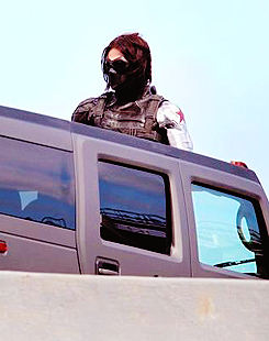 :  Sebastian Stan on set of Captain America: Winter Soldier 