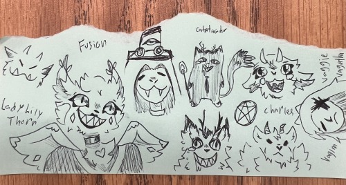 Hazbin Hotel Doodles, Plus Catastar And A Random Fusion And Goat.