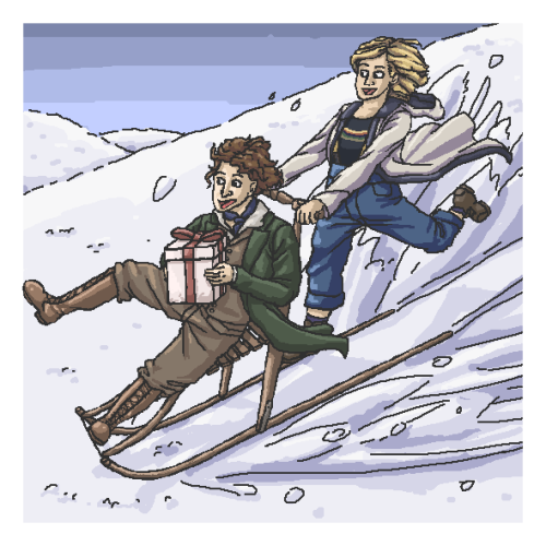 ask-all-the-doctors: For @sircarolyn Eight finally having some winter fun! with thirteen ofc :) @dws