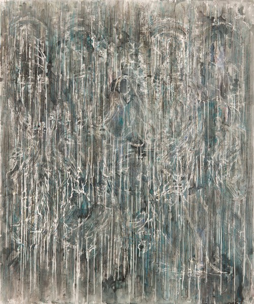 terminusantequem:  Diana Al-Hadid (Syrian/American, b. 1981), Untitled, 2013. Conté, charcoal, pastel and acrylic on mylar, 182.2 by 152.4 cm