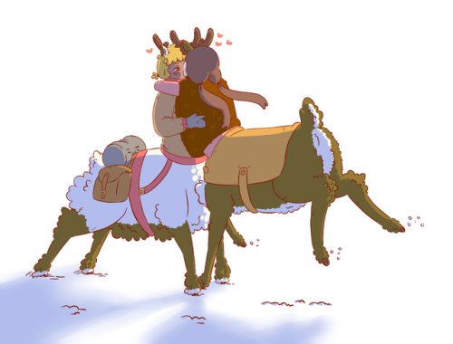 recipe-for-monsters: Rudy and Comet share a sudden kiss ;w;