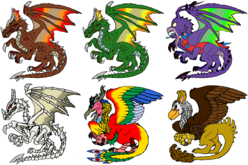 Transparent, hi-def images of all the returning monsters and their respective skins from my War of t