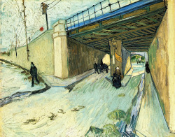 vincentvangogh-art:  The Railway Bridge over Avenue Montmajour, 1888 Vincent van Gogh 