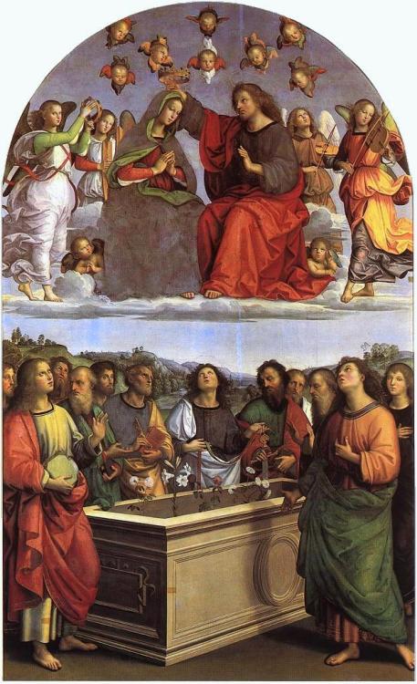 Coronation of the Virgin (aka the Oddi Altarpiece), Raphael, 1502-04
