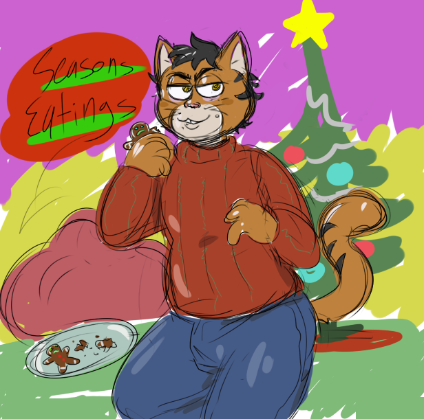 First real honest try drawing a furry, very fitting that hed be kinda thicc too.