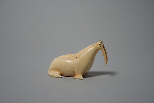 theolduvaigorge: Inuit carved figures (20th century): Top: Caribou; antler (Canada, Nunavut, Pelly B