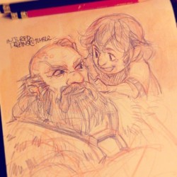 injureddreams:  Sooo smooth~ young!Kili curious about Dwalin’s head. I remember my cousins and I liking to touch our grandpas smooth head when we were kids. We thought it would bring us luck, he used to laugh about it. 