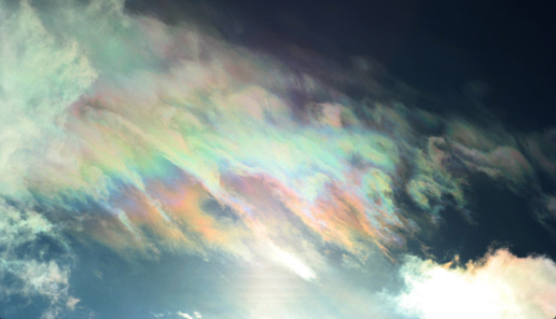 nubbsgalore:  photos of cloud iridescence — caused as light diffracts through tiny ice crystals or water droplets of uniform size, usually in lenticular clouds — by rolf kohl. see also: circumhorizontal arcs, asperatus clouds, mammatus clouds, polar