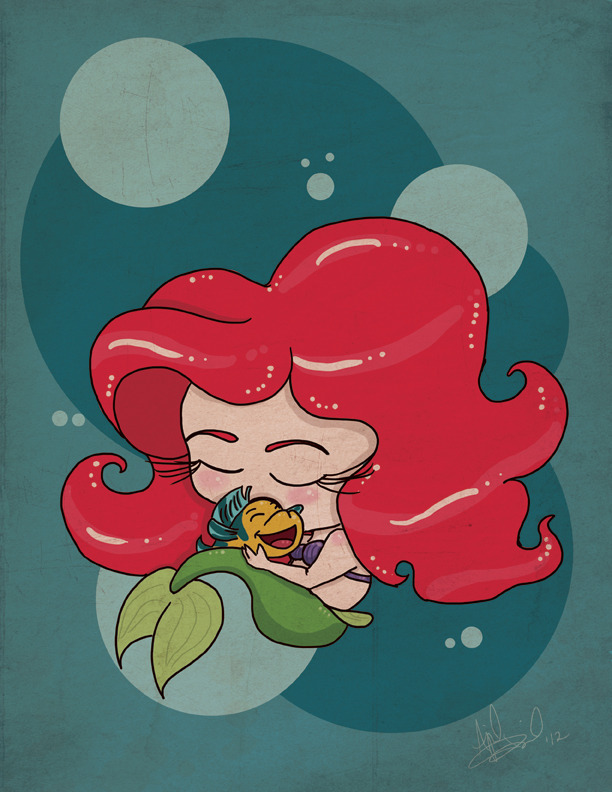 wonderhawk:  girlsbydaylight:  Chibi Disney Princesses by aprilmdesigns  Cuddle