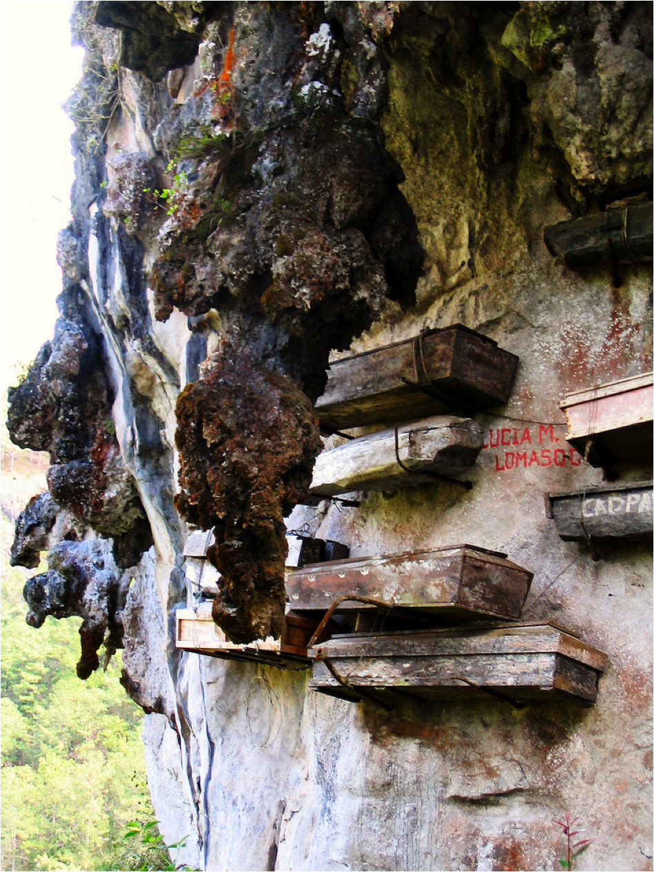 Mysterious Hanging Coffins of China. Wuyi Mountain, Fujian Province. Hanging coffins