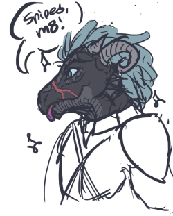 ninidecidestodrawstupidshit:  when you make a really nice head but you’re too lazy to draw everything else I made an argonian daughter hoorah 