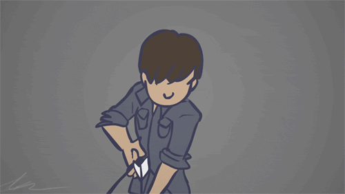 Gif of my finished commissioned intro for the wonderful Rheo on youtube!