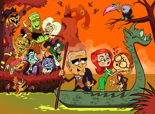 snaggle-teeth:Check out this Mad Monster Party print I did for the Strange Kids Club! It will be a l