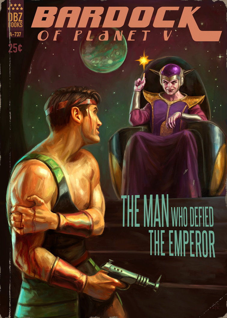 cyberloubard:  If Dragon Ball Z was a pulp  Art by Astor Alexander 