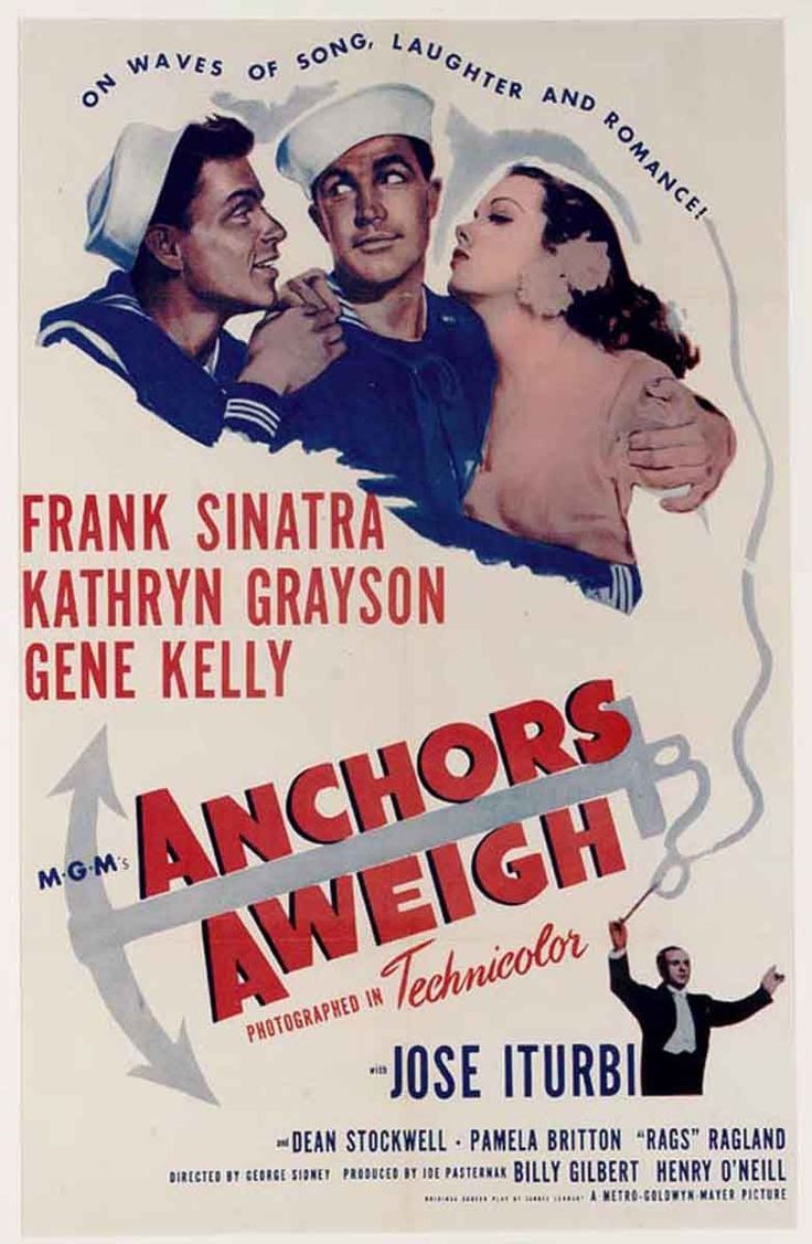 theniftyfifties:  &lsquo;Anchors Aweigh&rsquo; - 1954 film poster, starring