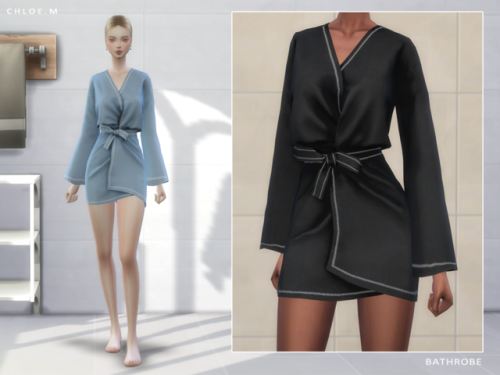 chloem-sims4:ChloeM-BathrobeCreated for: The Sims 4 14 colors Hope you like it! Download:TSR