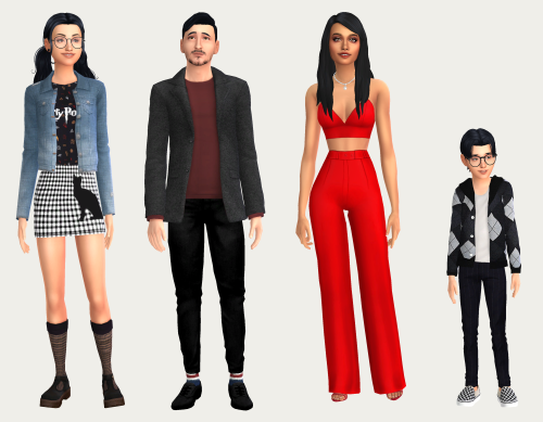 BGC CC makeovers of Maxis-created simsThe Goth Family(“New Home New Goths” version)I did a few makeo