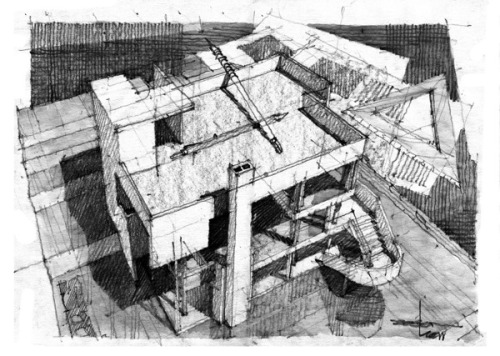 interiorvoyeur: archatlas:Architectural Drawings Andrei (Zoster) RăducanuSomething you don’t see