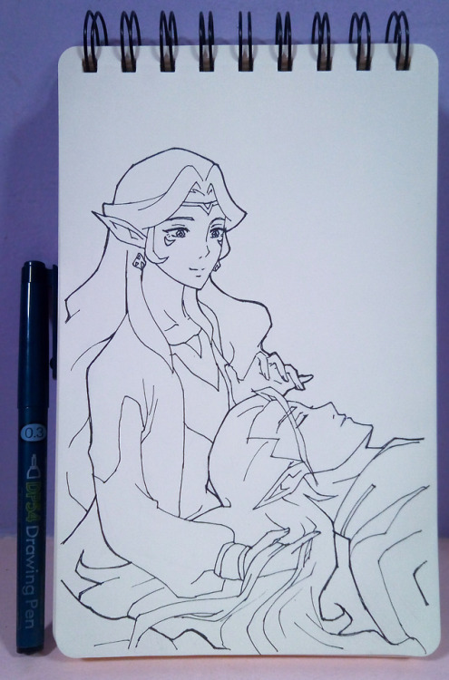 mylittlesparklingshadows:“Sleep well, my love….” Lotor falling asleep with his armor on…Trying out m