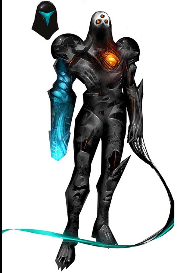 urtraghus-base:Alternative design of Dark Samus (Official Art)