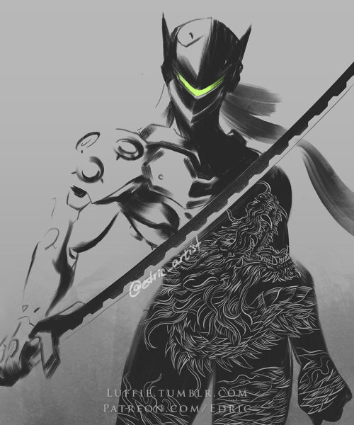 Inktober Genji The Dragon By Luffie