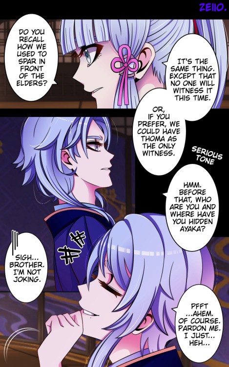  Crescent Moon || Ayato comic I made to commemorate the 2.6 update soon! Random thoughts just popped