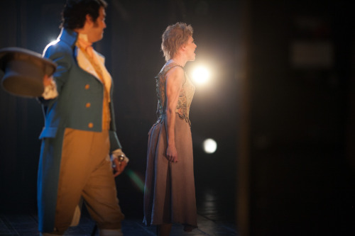 John Rapson, as Bamatabois, has his eye on Fantine in the Docks. Photo by maxgordonphotography.