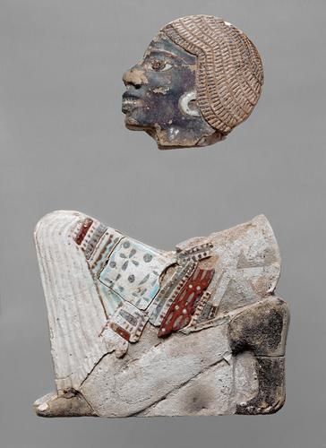 “Tile: Body of a man (black African) Egyptian New realm 20. Dynasty, time Ramses’ III., 