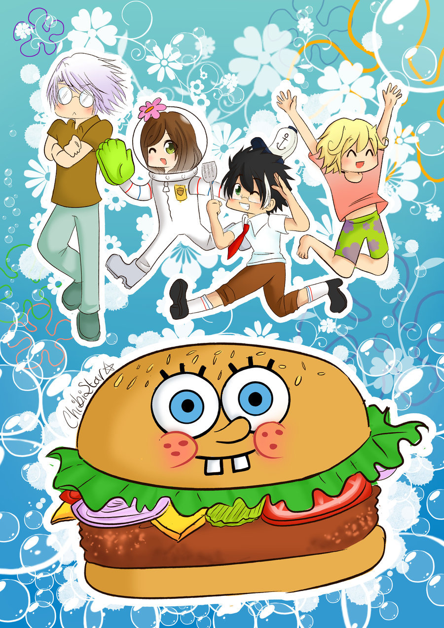 ericthepigeon:  Spongebob anime version by Chibistar