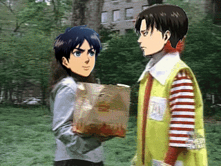 wallmariah:   sometimes i cry over all the sad and serious stuff on Attack on Titan and then the fandom is just usually this                     